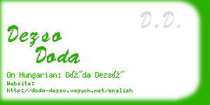 dezso doda business card